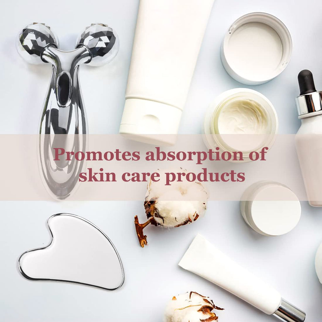 Demonstration of Lanfixilly gua sha tool along the jawline