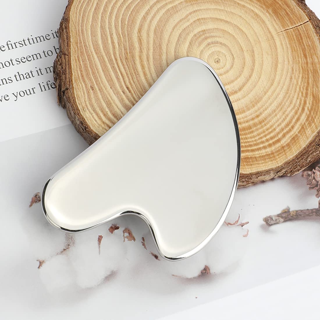 Lanfixilly cooling metal face roller and gua sha tool set for reducing under eye puffiness