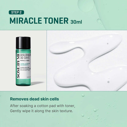 Texture preview of the clarifying toner and soothing serum from the imported K-beauty starter regimen.