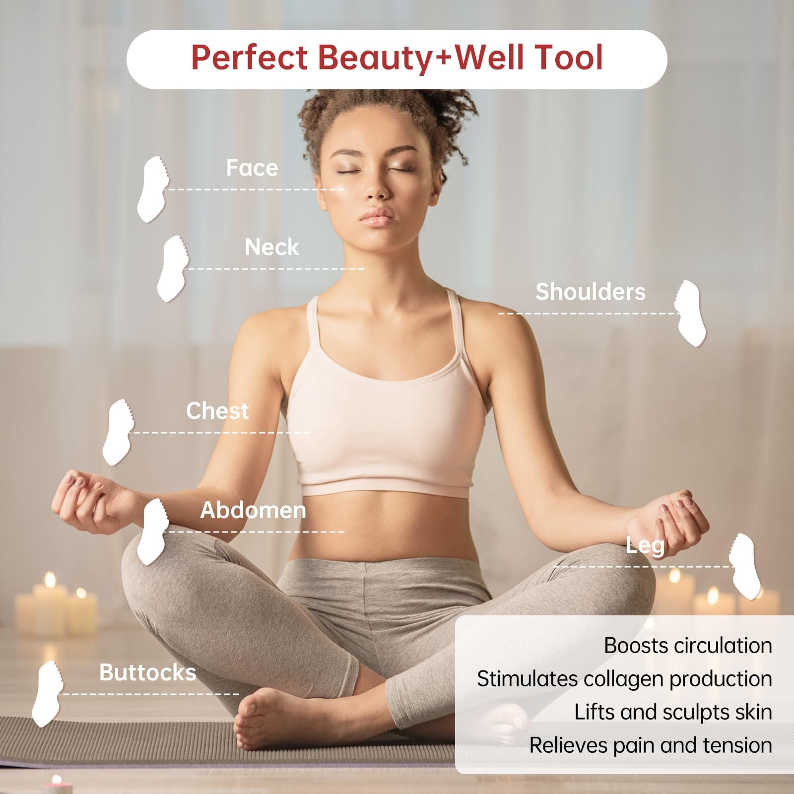 ALOYGUZ imported steel facial massager showing mirror-polished smooth edges