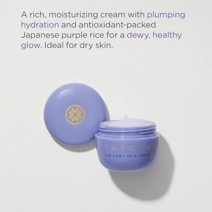Full view of the Tatcha luxury four piece ritual set designed to plump and deeply moisturize parched skin.