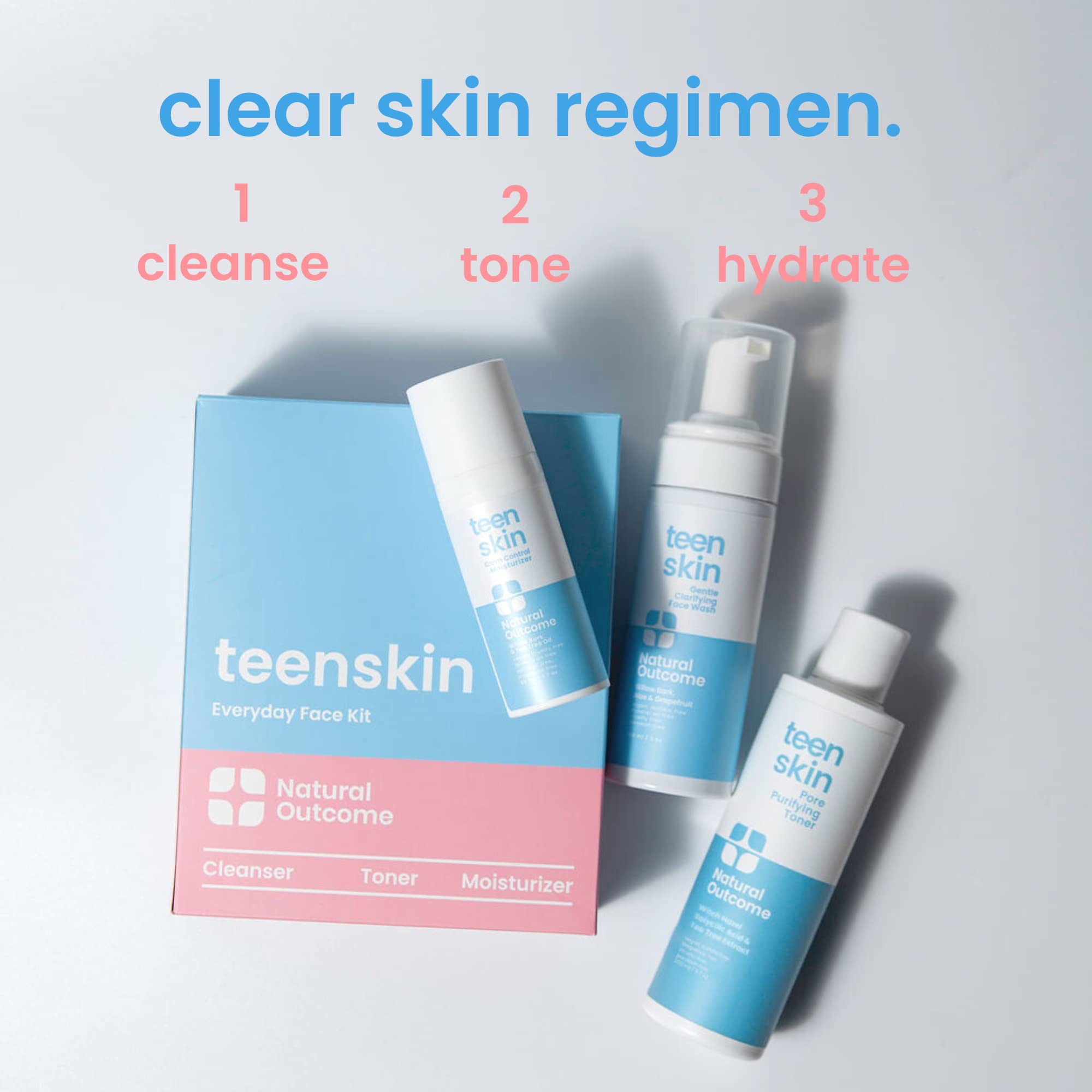 Natural Outcome Teen Skin Clarifying Face Wash foaming cleanser for teenage oily skin.