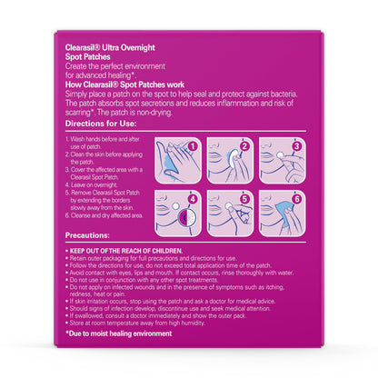 Clearasil skincare routine presentation featuring the protective hydrocolloid acne shield