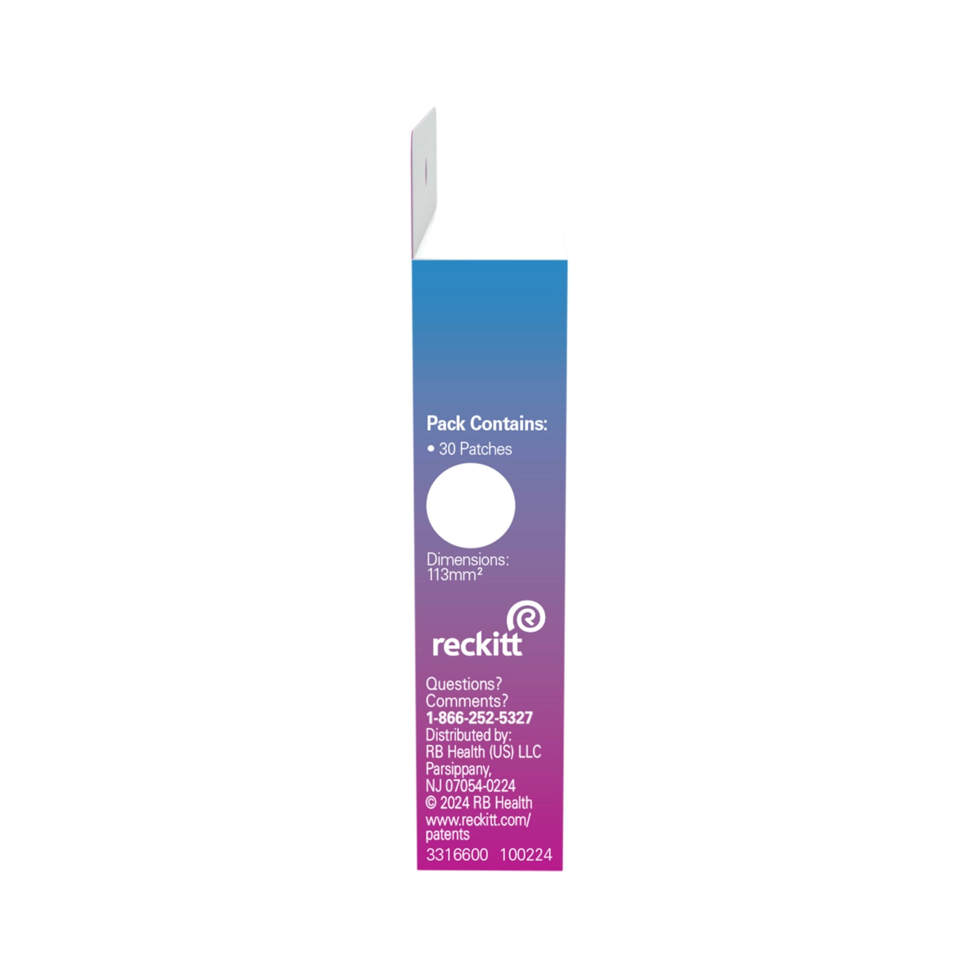 Clearasil imported blemish control patches showing texture and secure adhesive backing