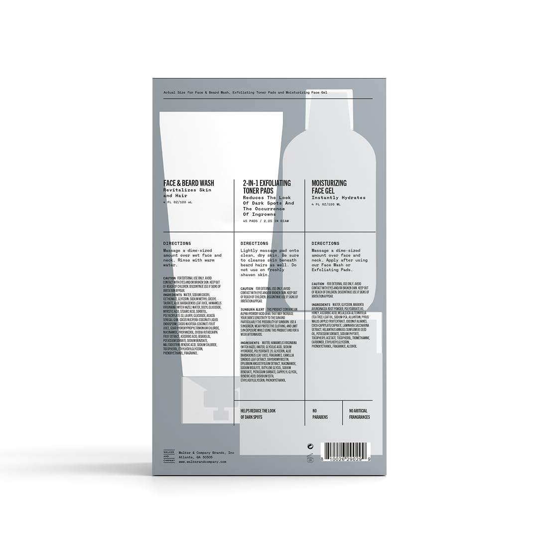 Bevel glycolic acid exfoliating toner pads container for razor bumps