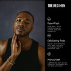 Bevel men skincare kit box packaging and components layout