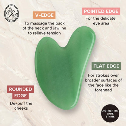 Natural crystal gua sha scraping massager for lymphatic drainage routines