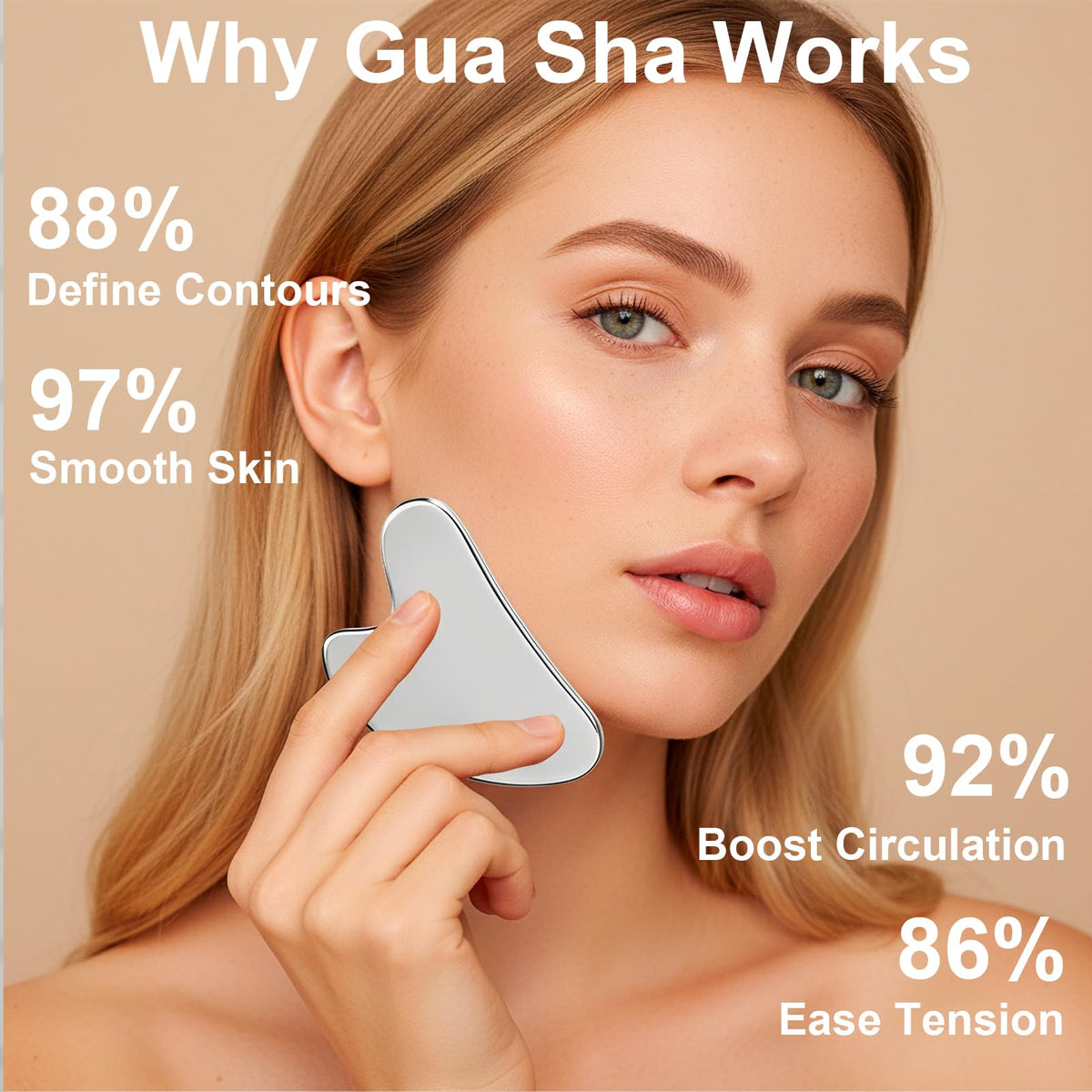 Side profile of TWPER stainless steel gua sha scraping tool