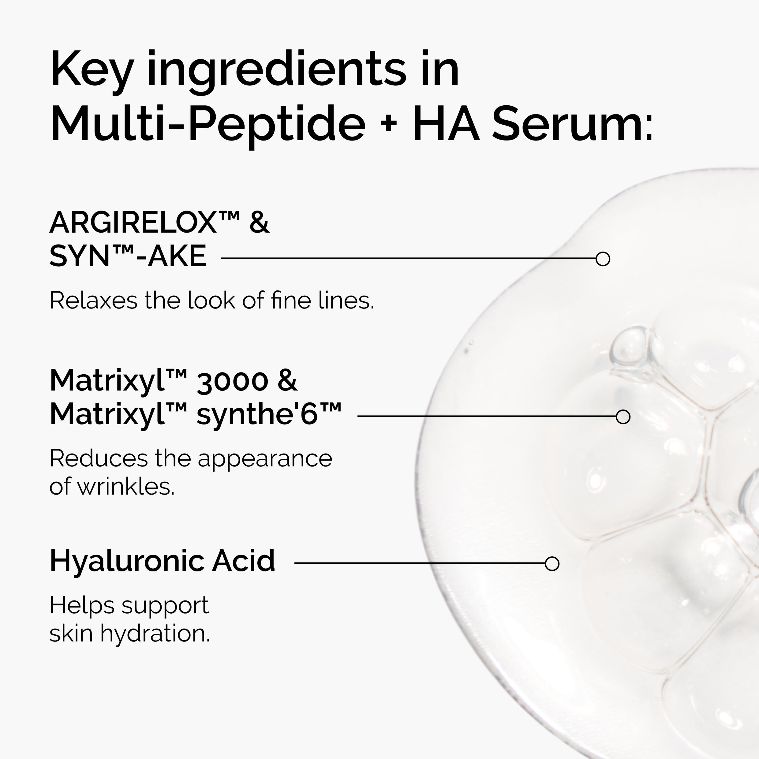 The Ordinary Multi Peptide plus Hyaluronic Acid Serum bottle from the age support kit