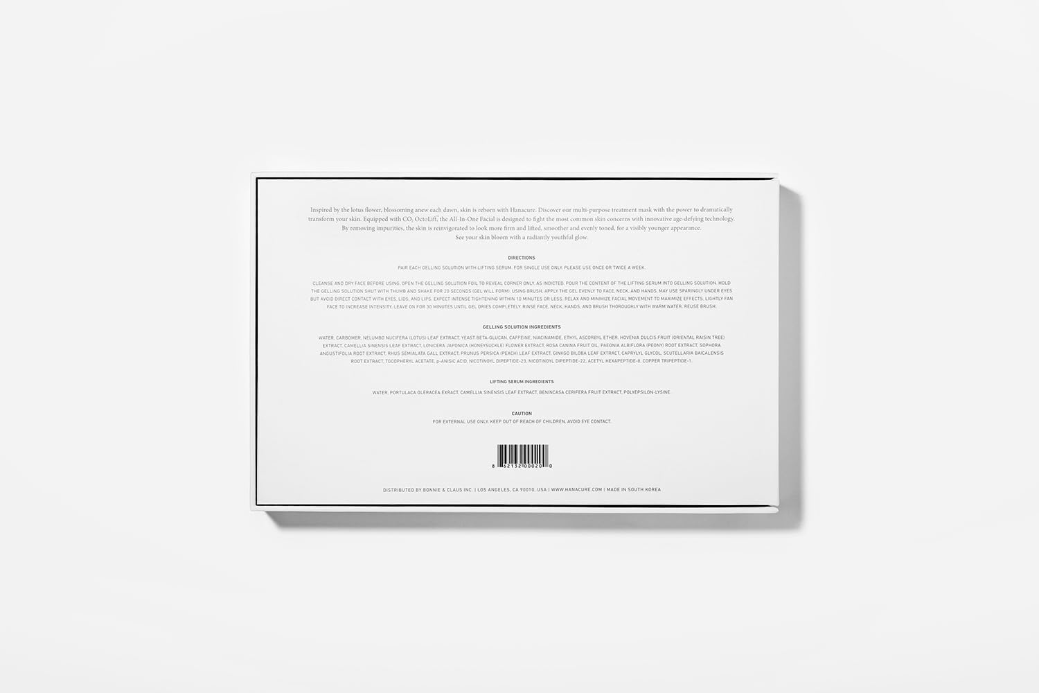 Hanacure anti aging face mask ampoules and gel solutions with the official application brush