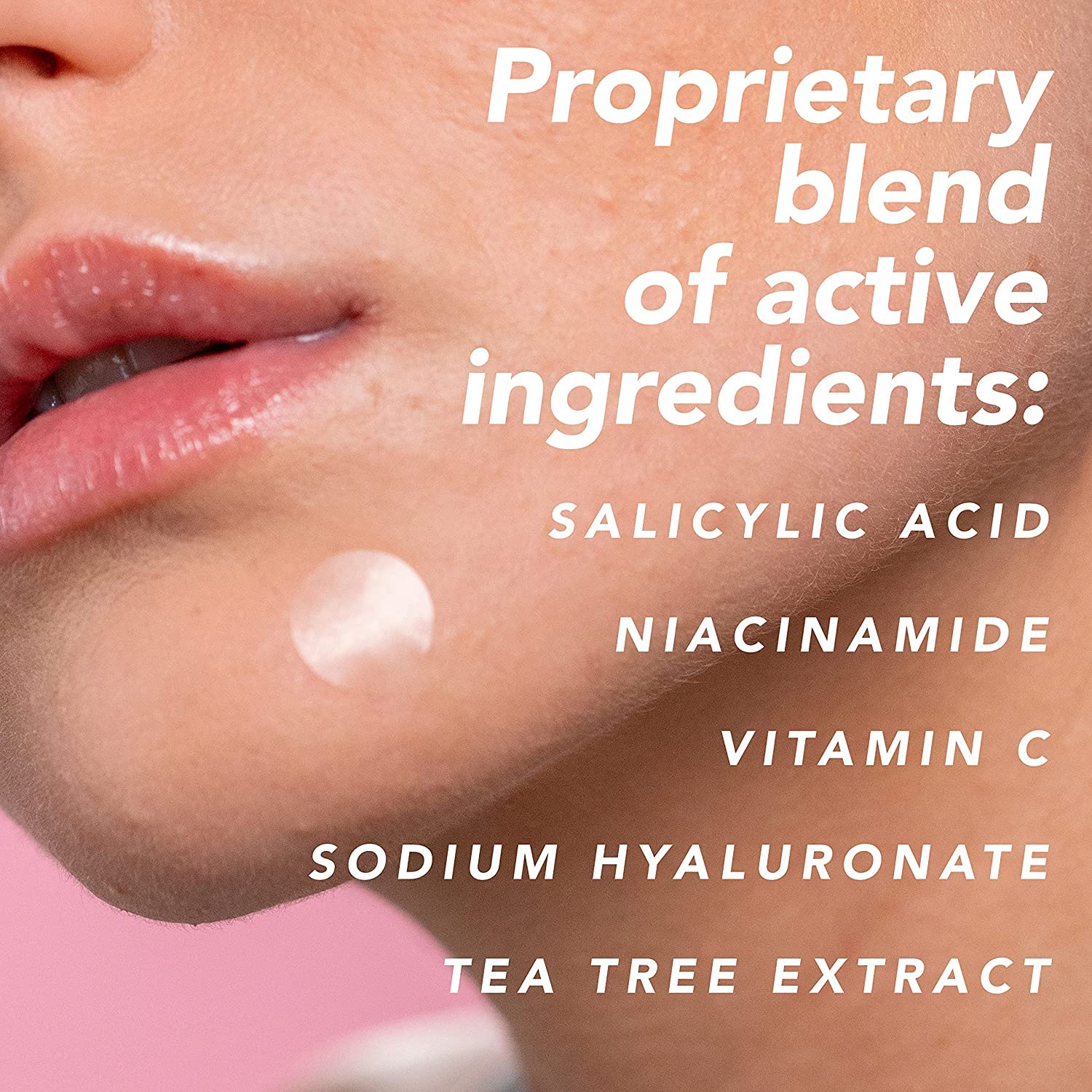 How to use Mario Badescu Drying lotion with a cotton swab dipping into the pink sediment layer.