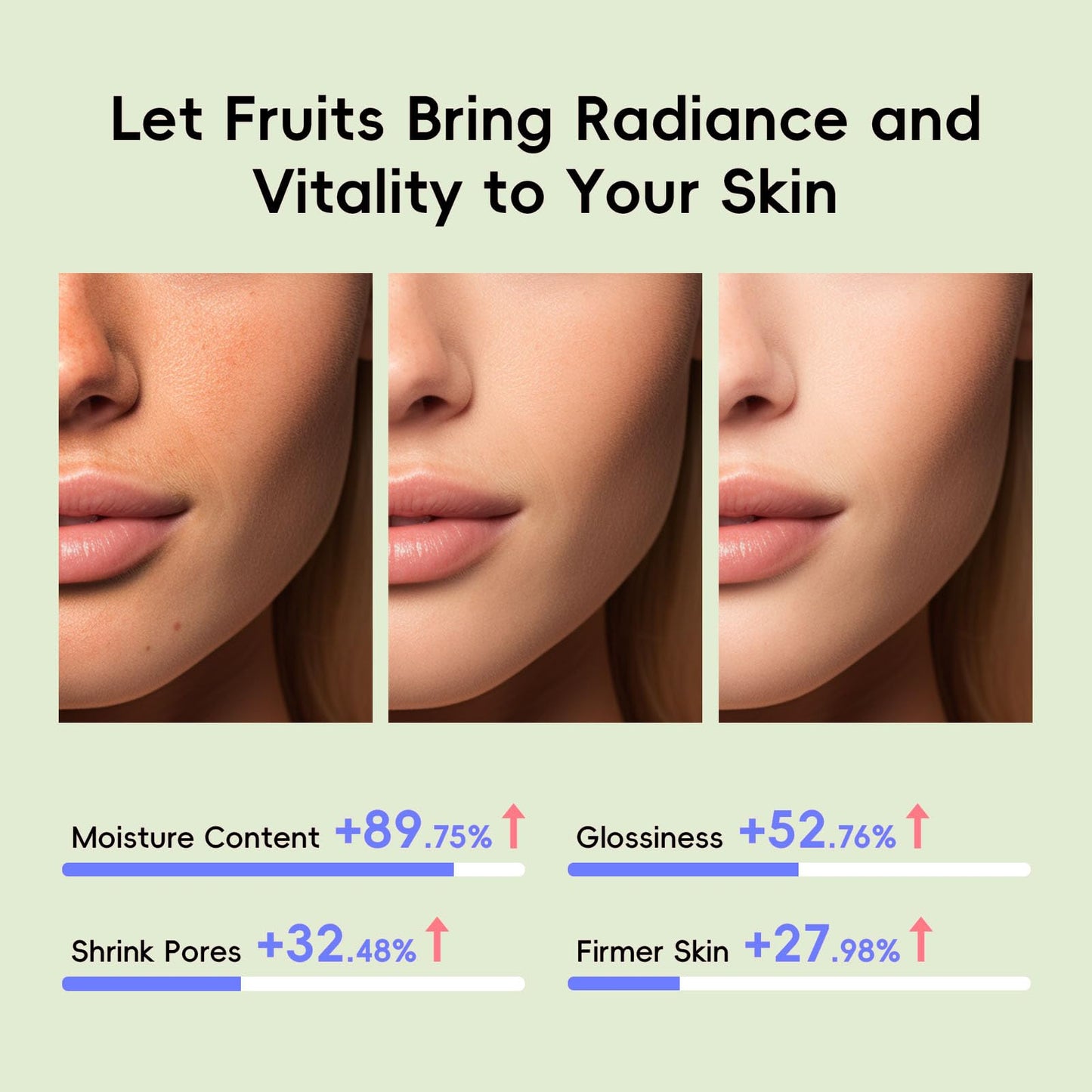 Back of packaging for QUIYUM fruit skincare set showing application instructions
