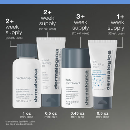 Texture shot of the foaming face wash and powder exfoliator paste on hands