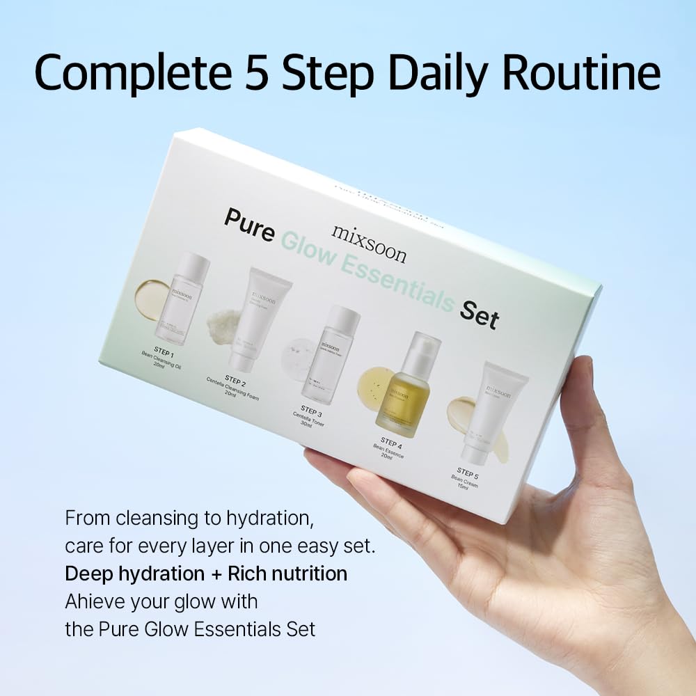 Mixsoon Bean Cleansing Oil and Centella Cleansing Foam travel sizes