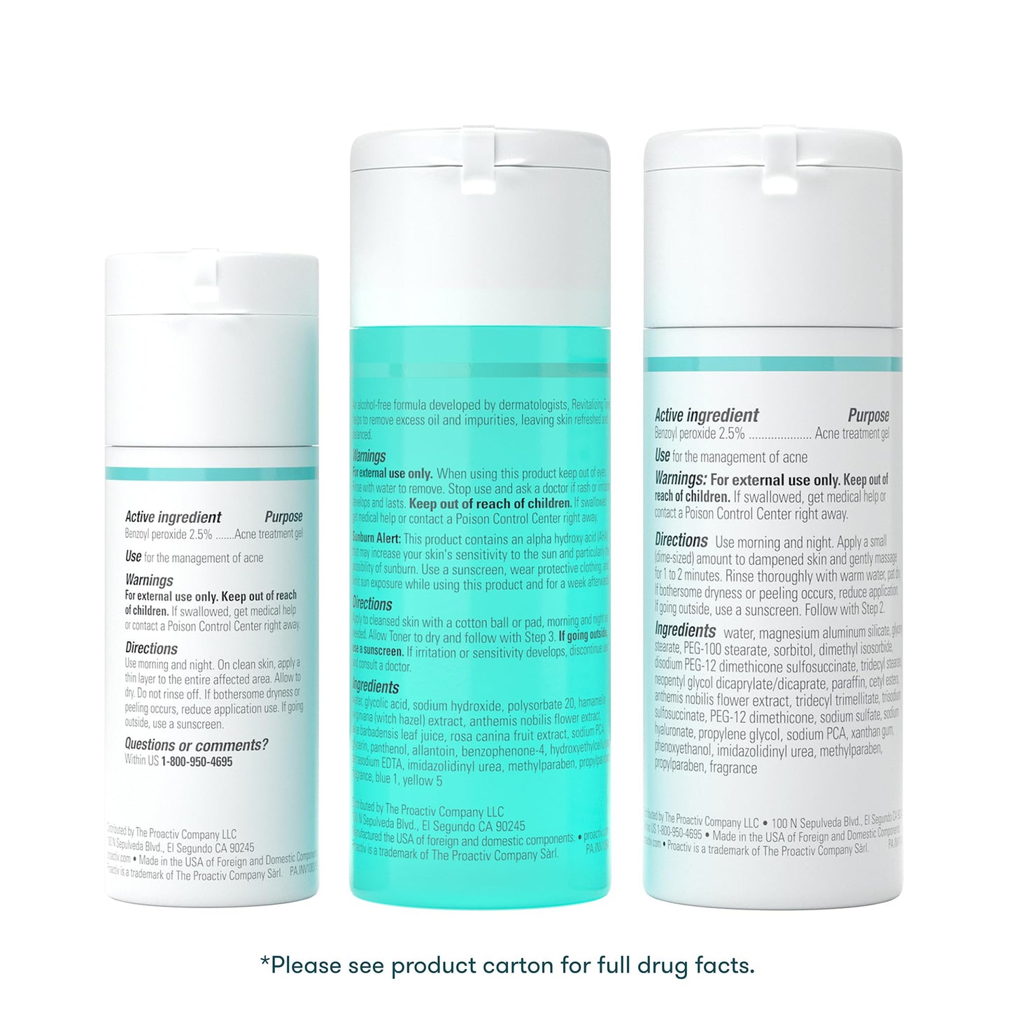 Proactiv Renewing Cleanser bottle showing the benzoyl peroxide face wash for acne control.