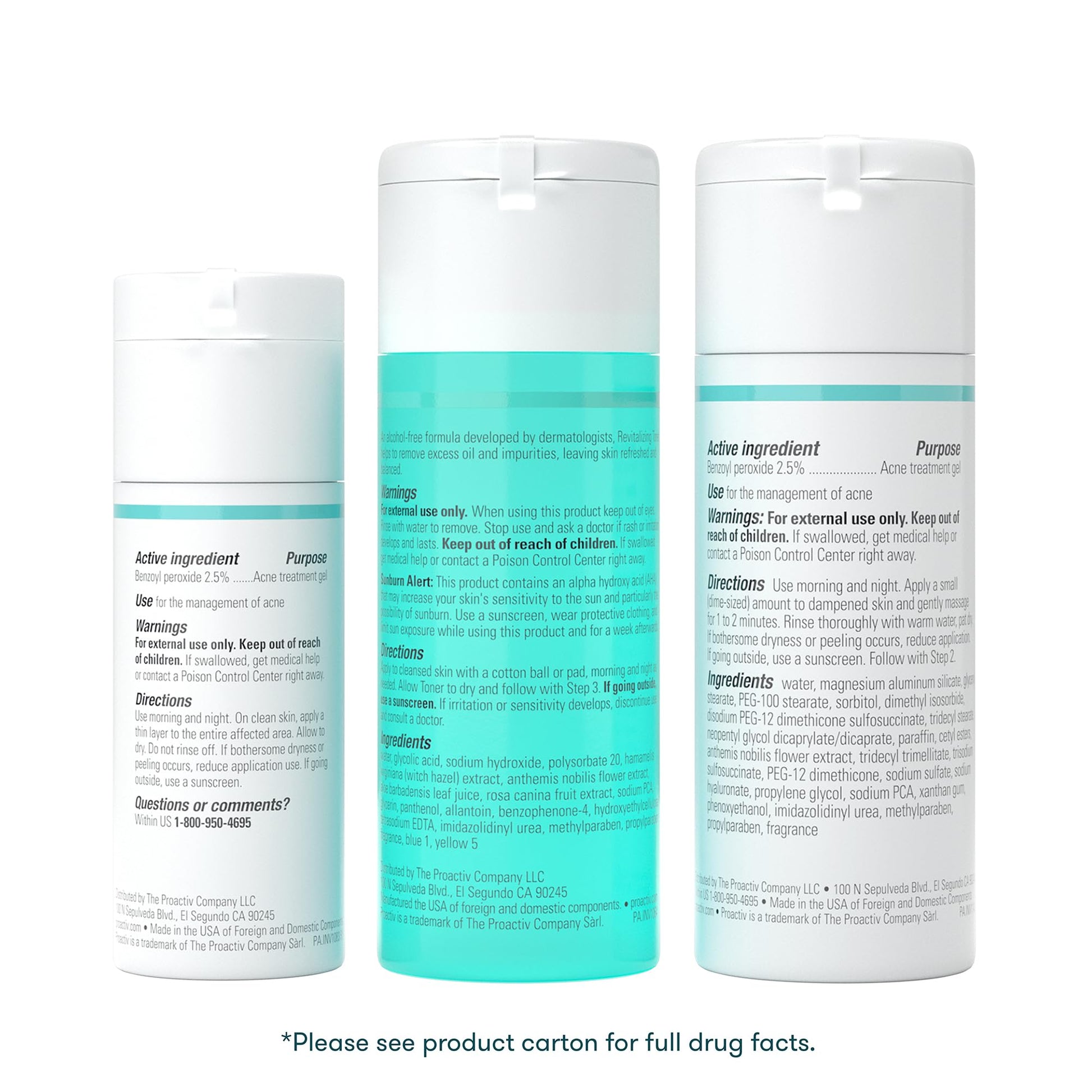 Proactiv Renewing Cleanser bottle showing the benzoyl peroxide face wash for acne control.