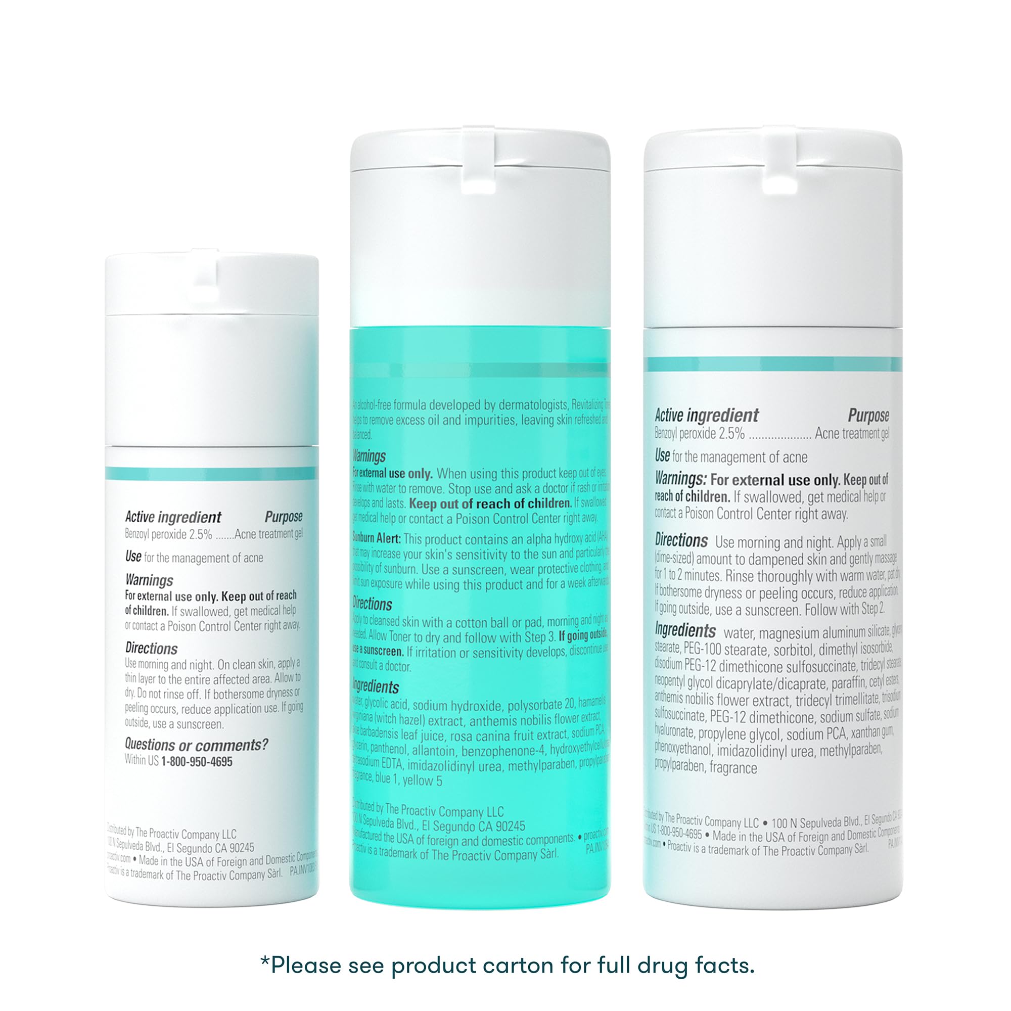 Proactiv Renewing Cleanser bottle showing the benzoyl peroxide face wash for acne control.