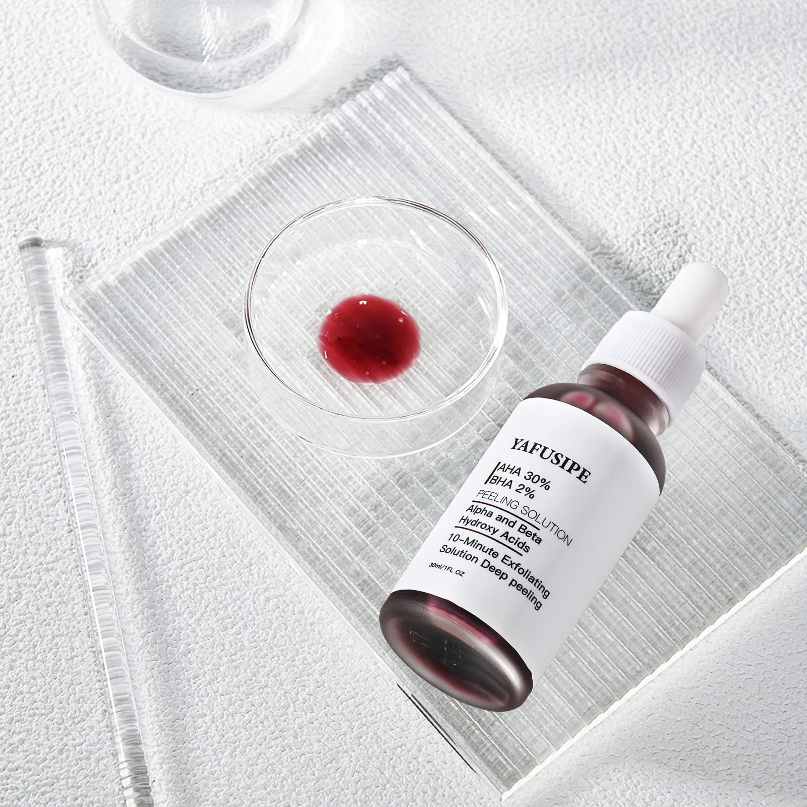 The Ordinary ten minute facial mask packaging box displaying genuine USA imported product labels.