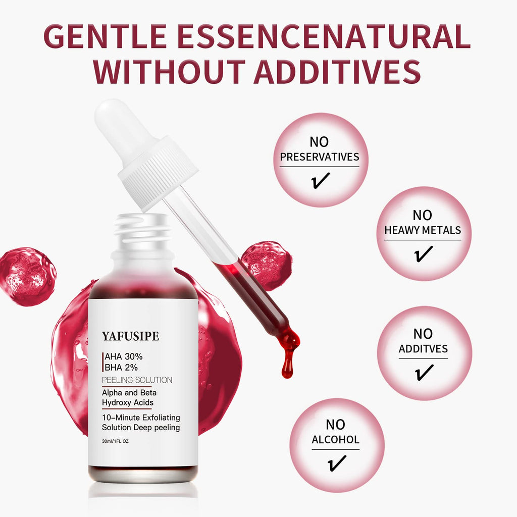 YAFUSIPE 30ml exfoliating facial treatment bottle angle shot