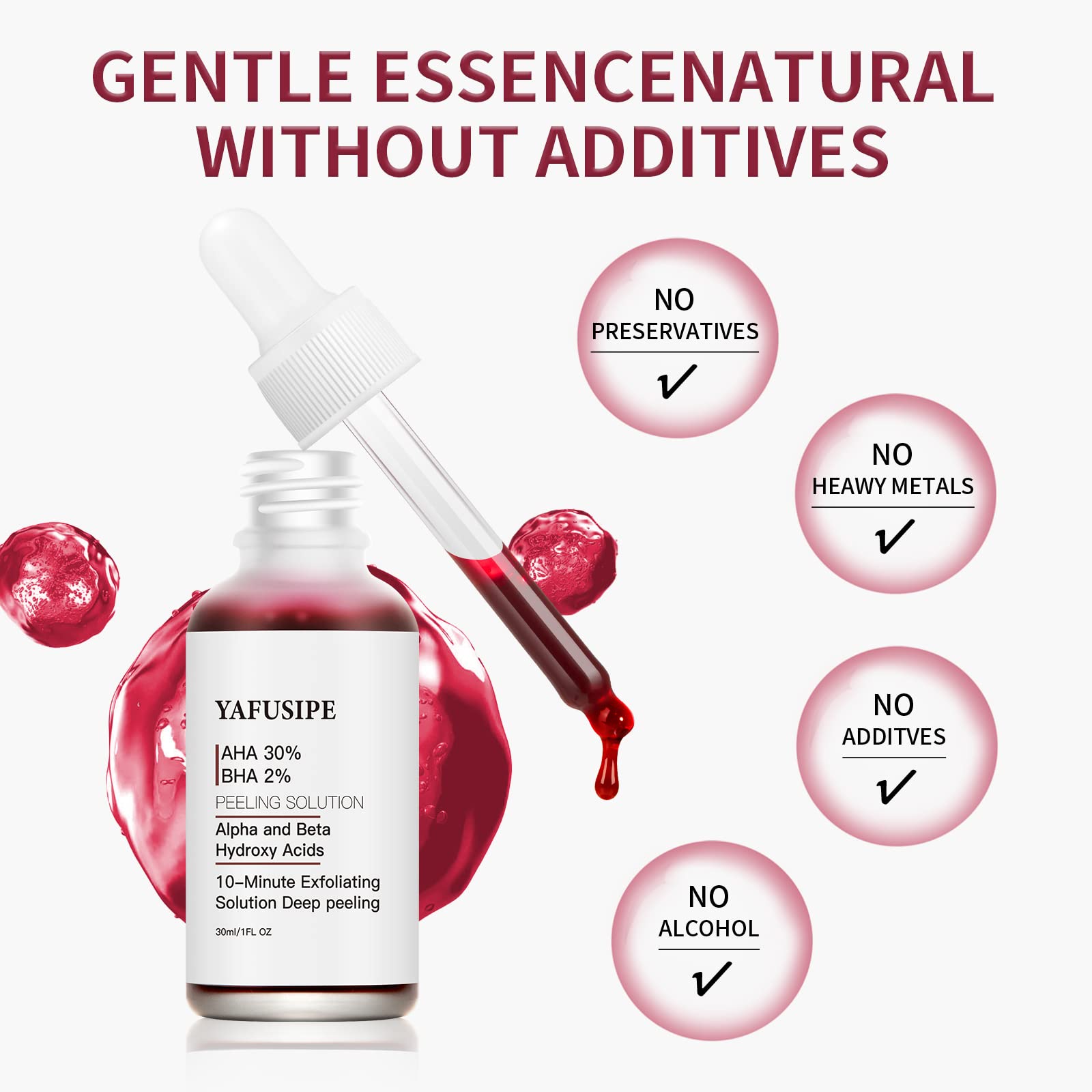 The Ordinary chemical peel solution bottle on a clean white surface emphasizing skincare routine steps.