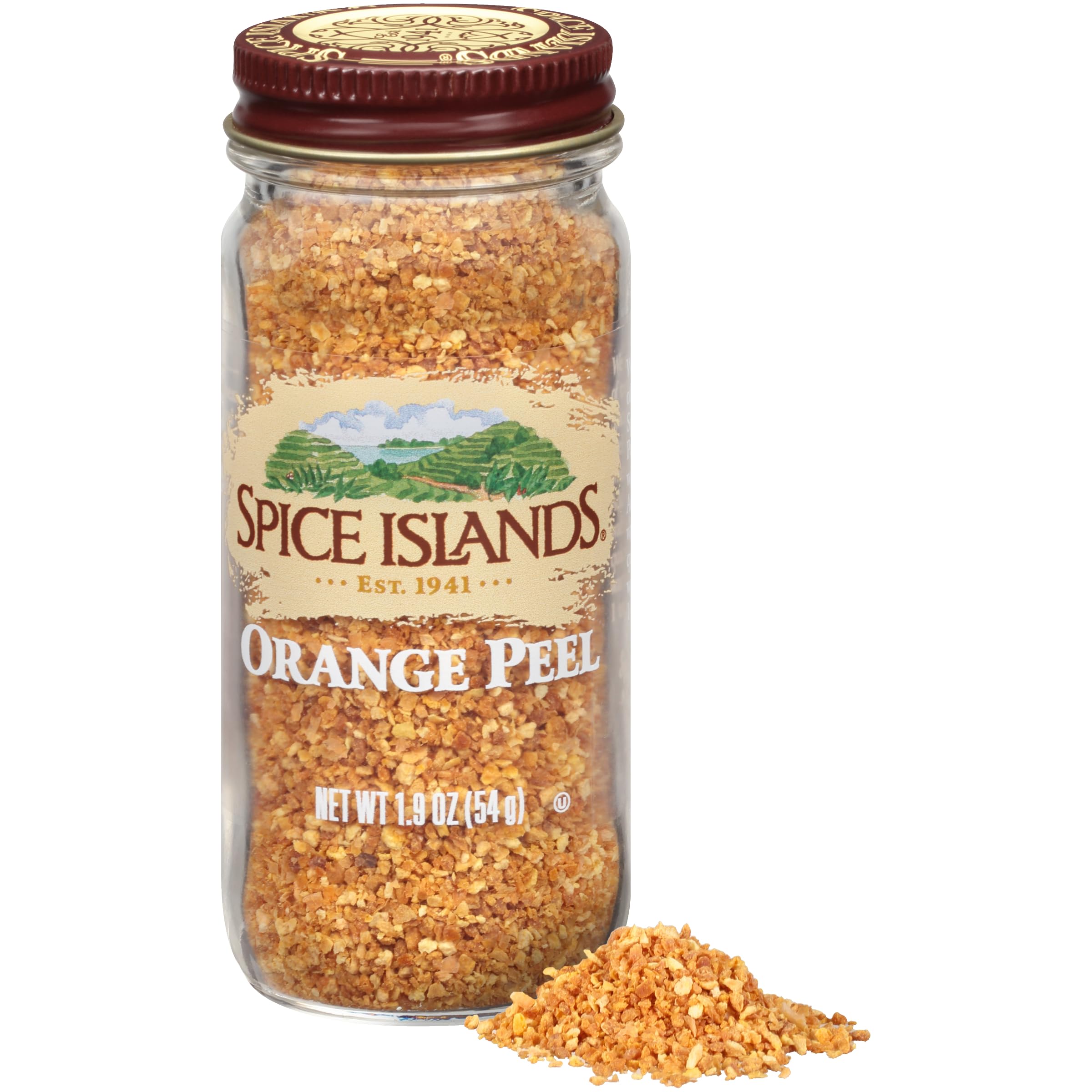 Spice Islands dried orange zest premium baking ingredient close up