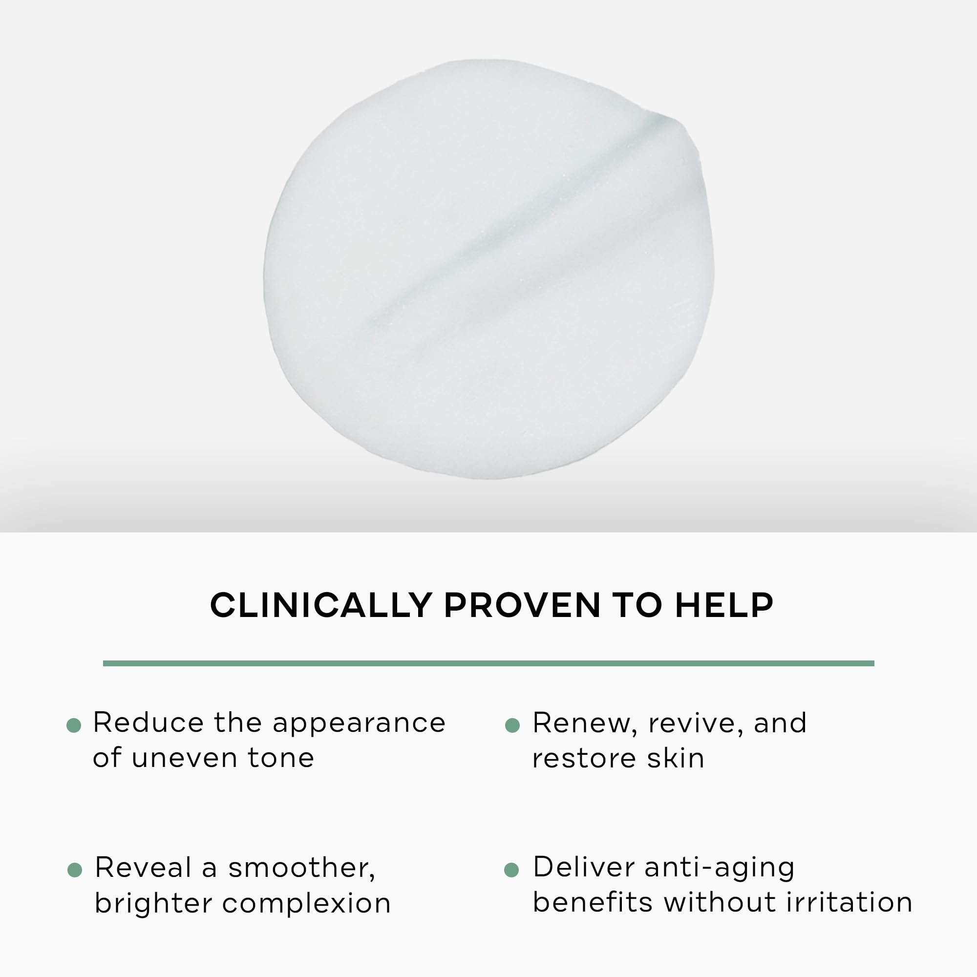 Replenix 20 percent glycolic acid facial peeling pads open container showing pre-saturated textured cotton pads