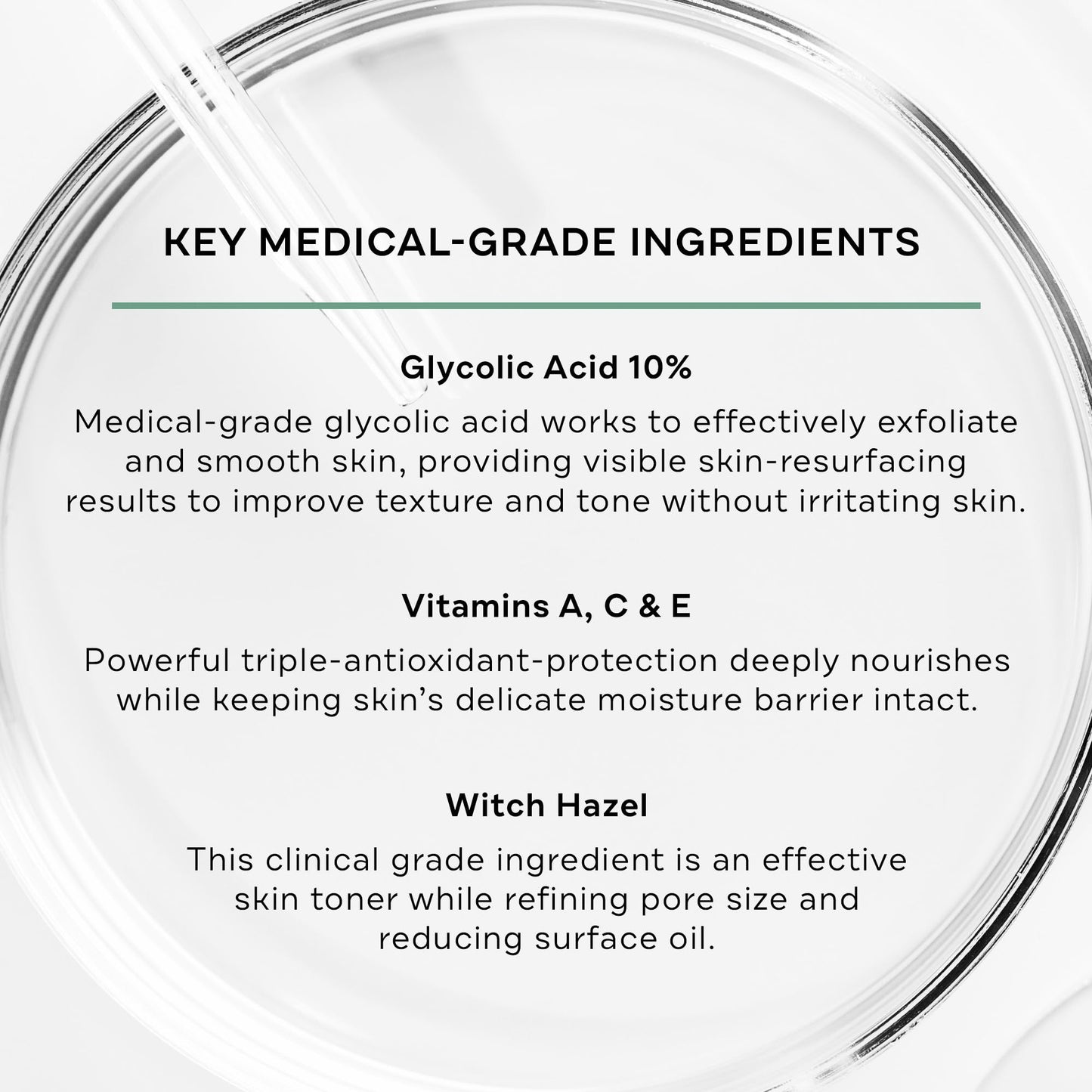 Replenix discoloration and acne treatment pads packaging highlighting the triple vitamin defense formulation