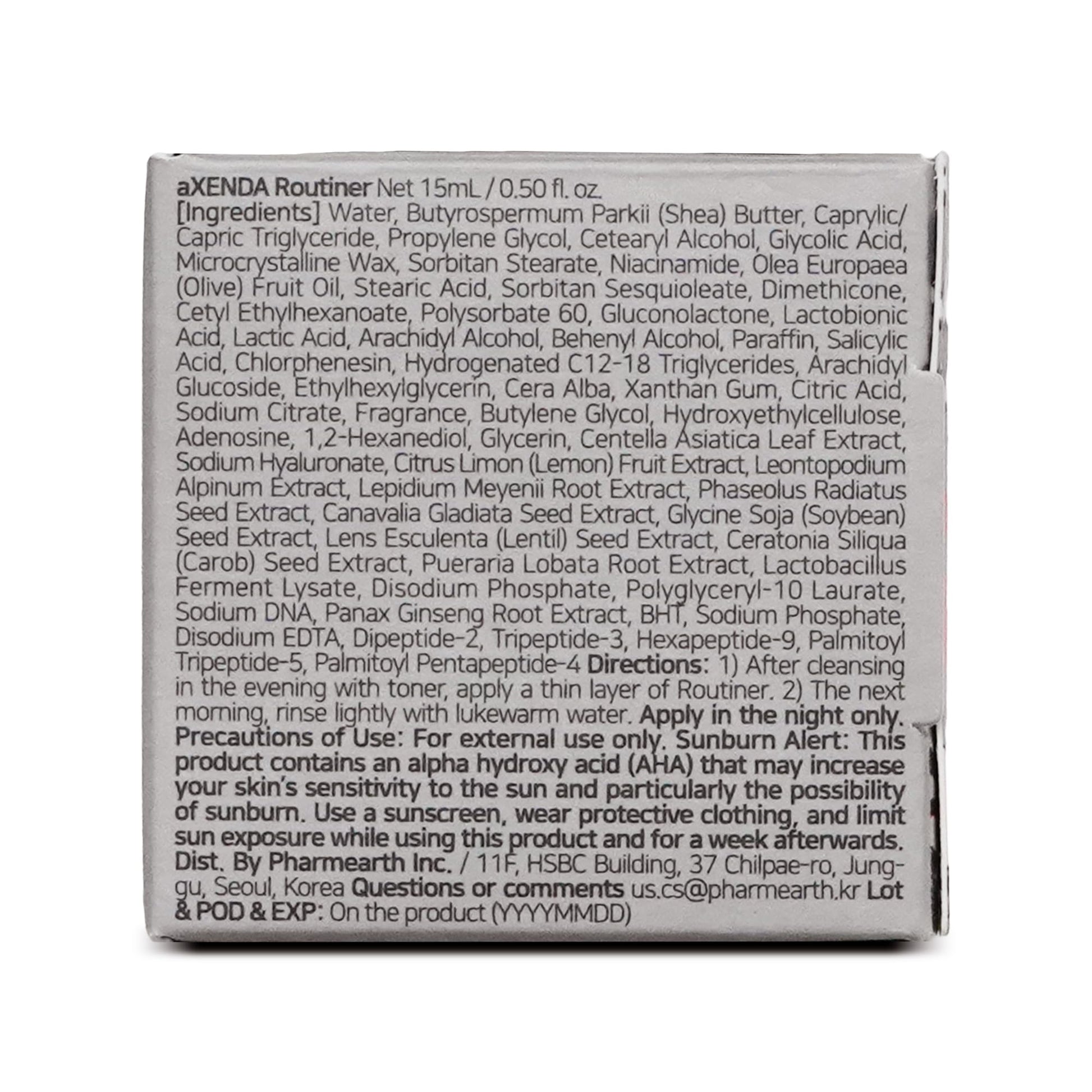 VQM AXENDA Routiner overnight mask alongside botanical extracts showing calming skin benefits.