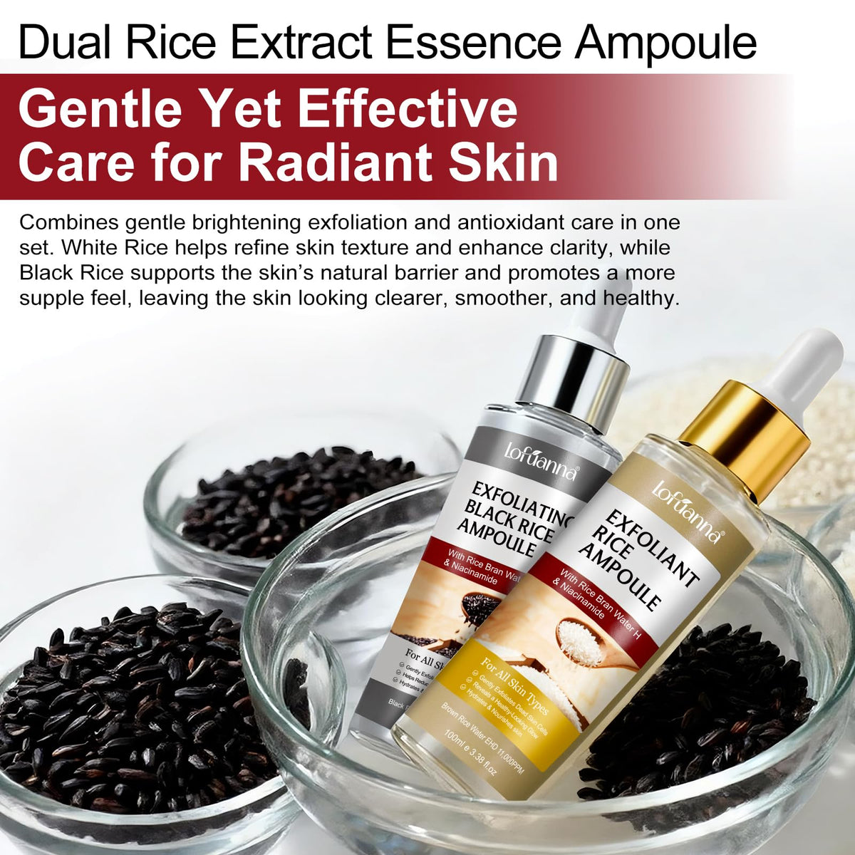 Detailed view of the outer box packaging for the skincare set