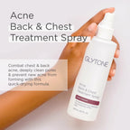 Glytone body acne treatment spray bottle back label details