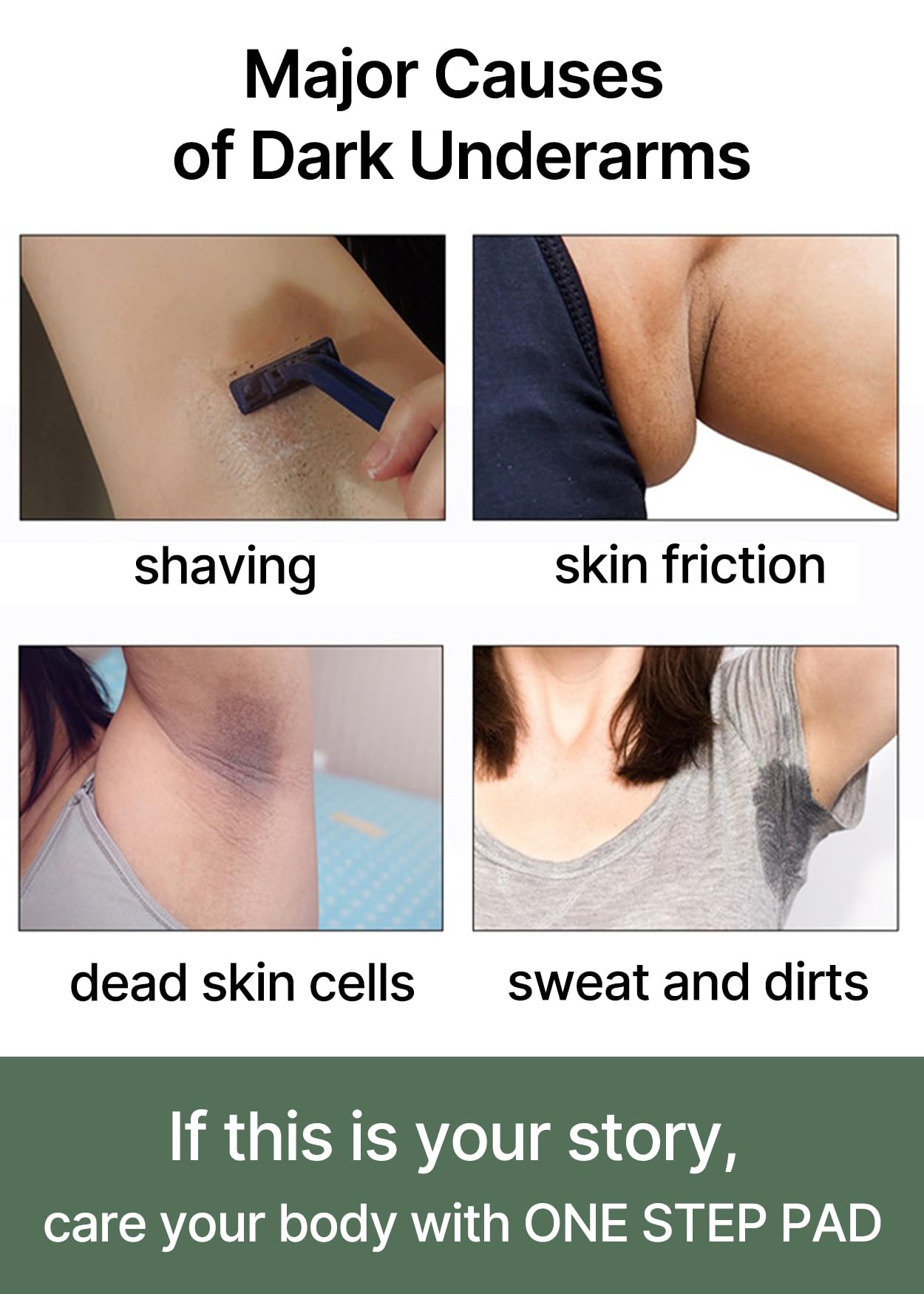 Celimax exfoliating body toner pad being held to show the textured side for underarm brightening