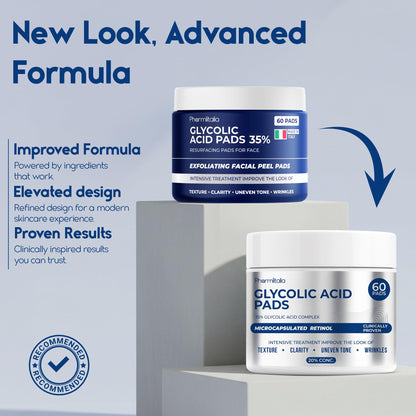 Pharmlitalia resurfacing treatment jar listing premium ingredients for skin brightening