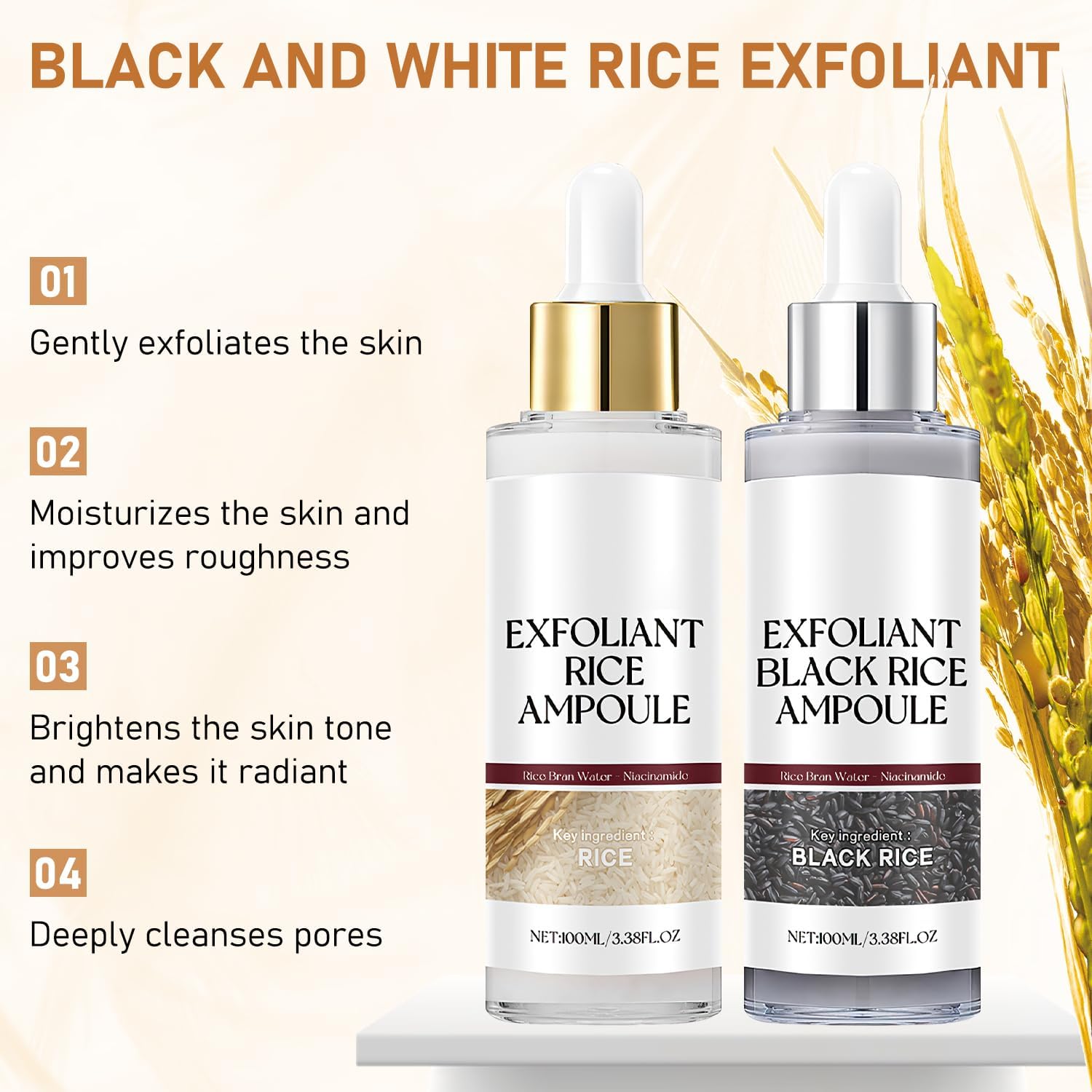 Vincofoo Peel Shot Glow Rice Ampoule set packaging for brightening skin