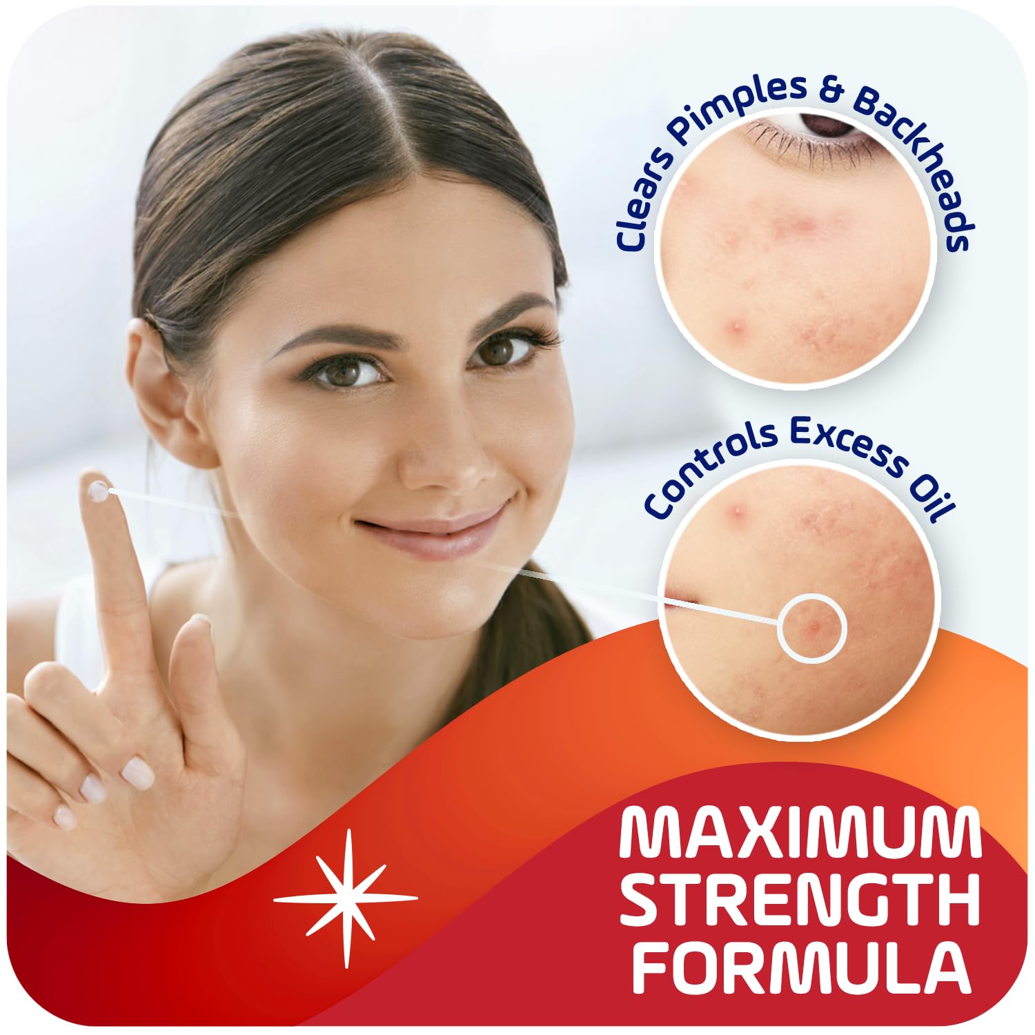 Back label of Asepxia salicylic acid pimple cream showing active ingredients and usage instructions.