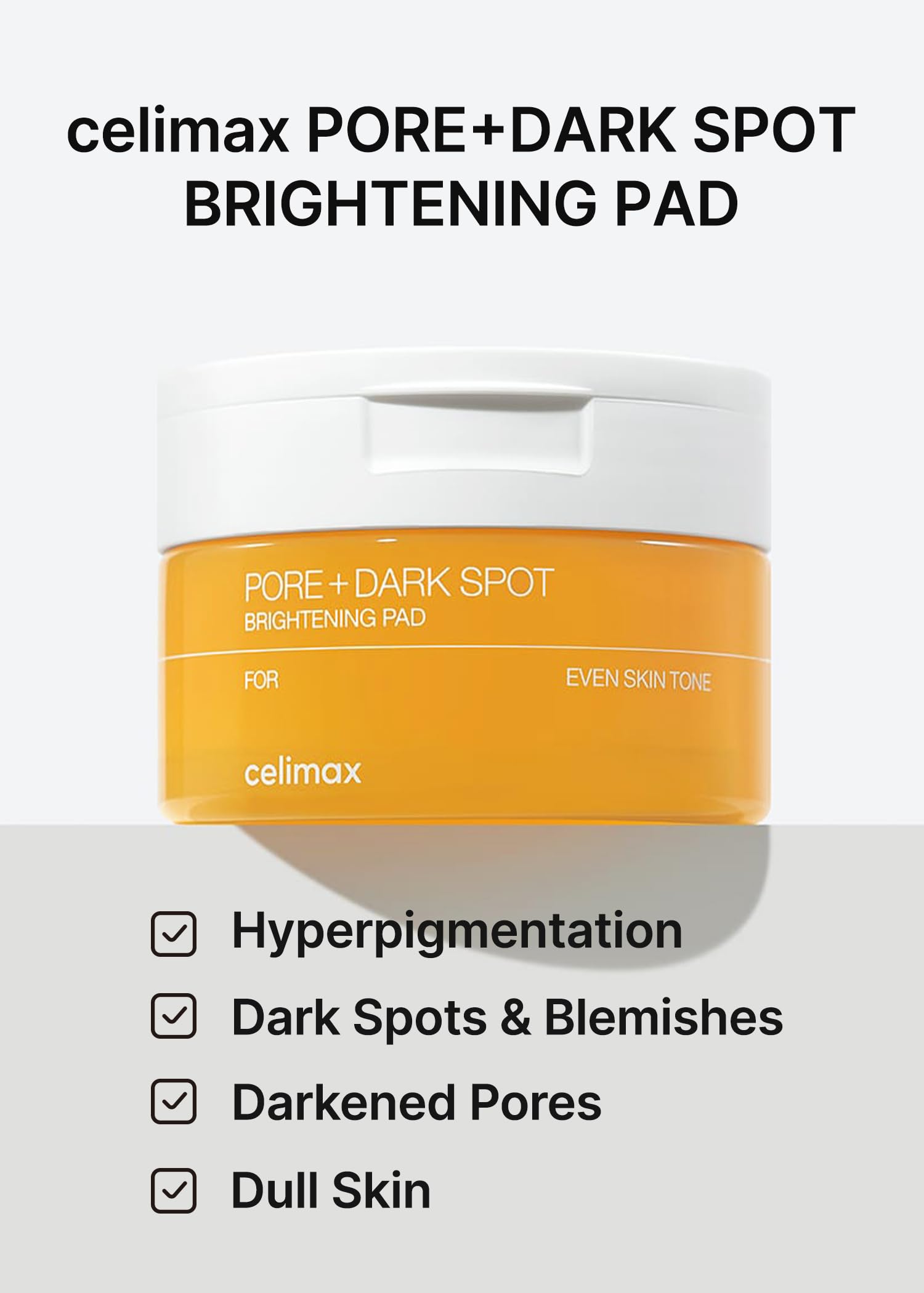 Close up of the textured embossed side of the Celimax exfoliating peeling pad for skin retexturizing.