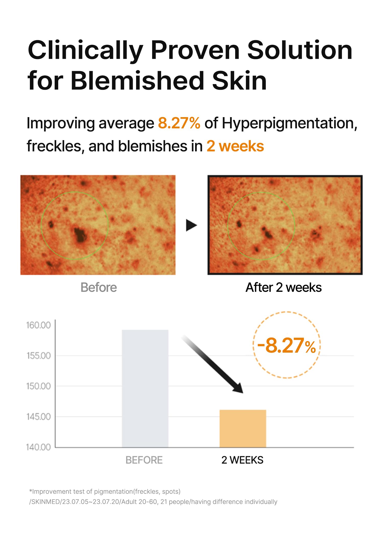 Celimax Pore and Dark Spot Brightening Pad packaging displaying the premium triple action brightening ingredients list.