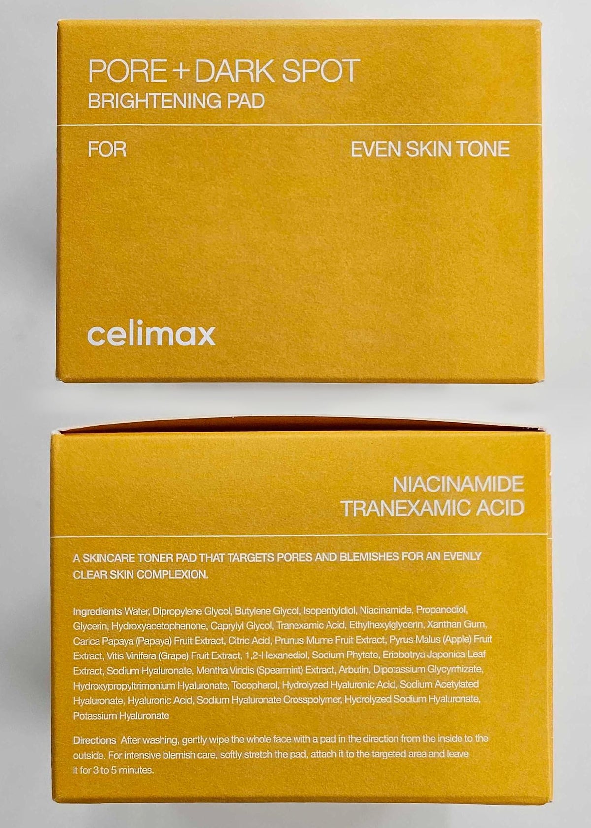 Celimax K beauty skincare pore and dark spot pads full set