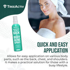 TreeActiv body acne mist bottle spray nozzle detail