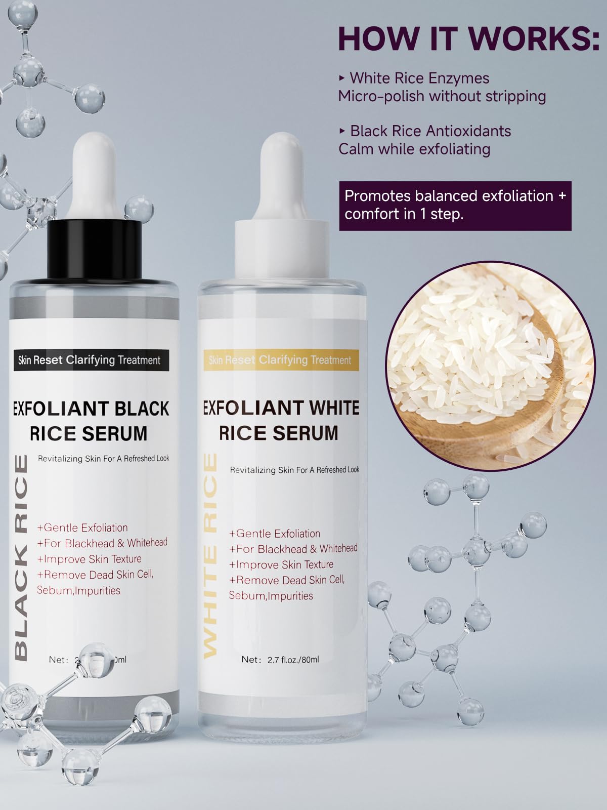 PIVETOS gentle soft peel liquid serum being applied to the skin to showcase the pilling exfoliation texture.
