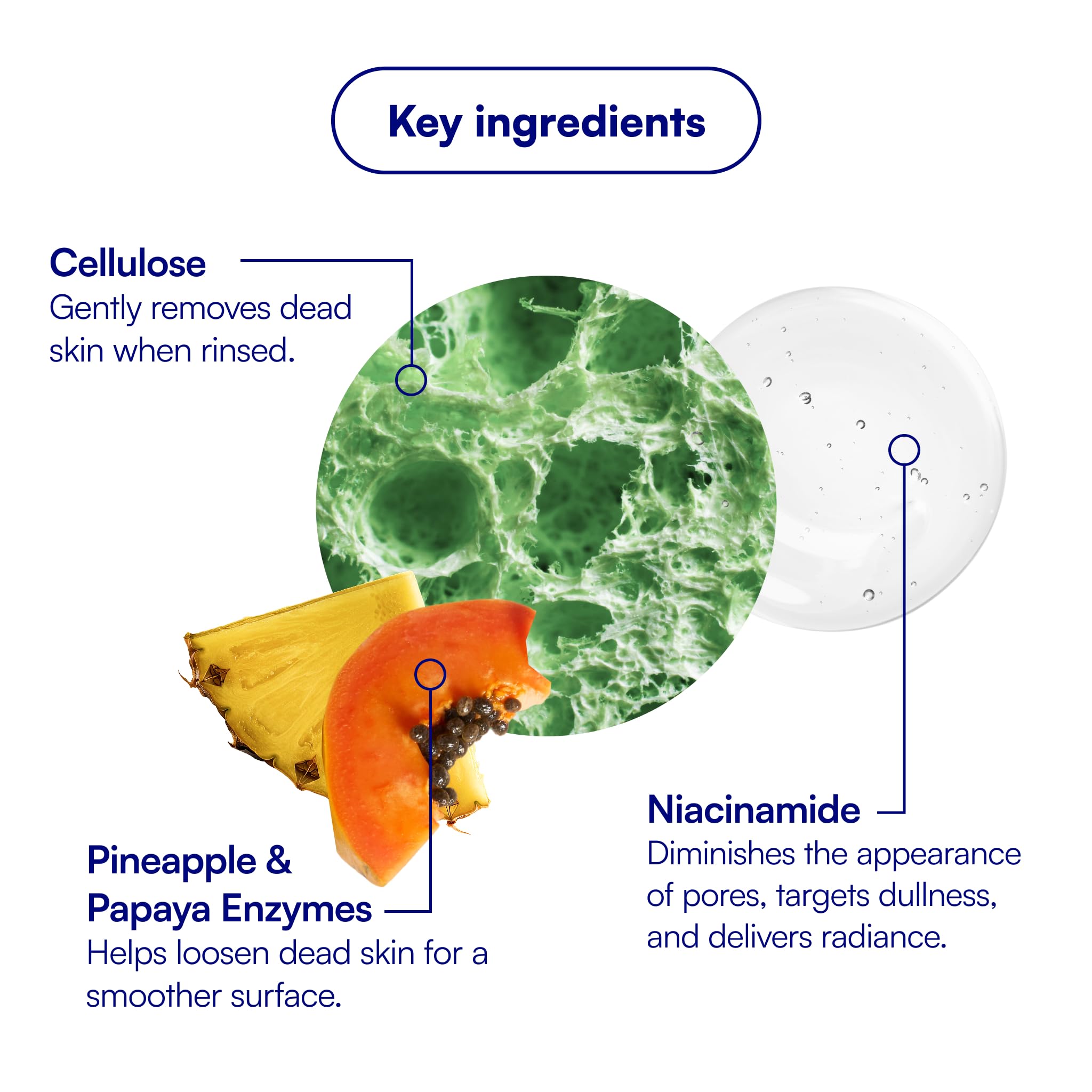 Applying Bliss fruit enzyme peel to damp facial skin