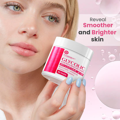 Nuva Botanicals facial resurfacing pads infused with vitamin C showing the textured non woven fabric