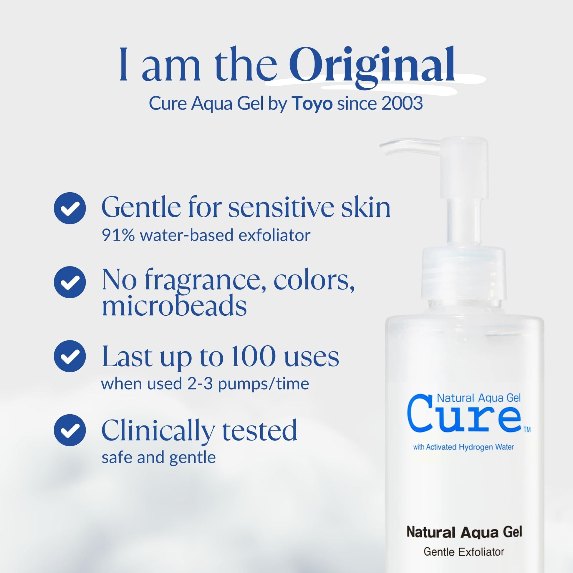 Natural Aqua Gel Cure hydrating peeling gel for face and body