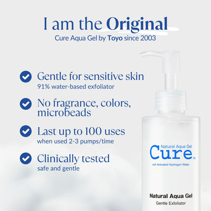 Natural Aqua Gel Cure hydrating peeling gel for face and body