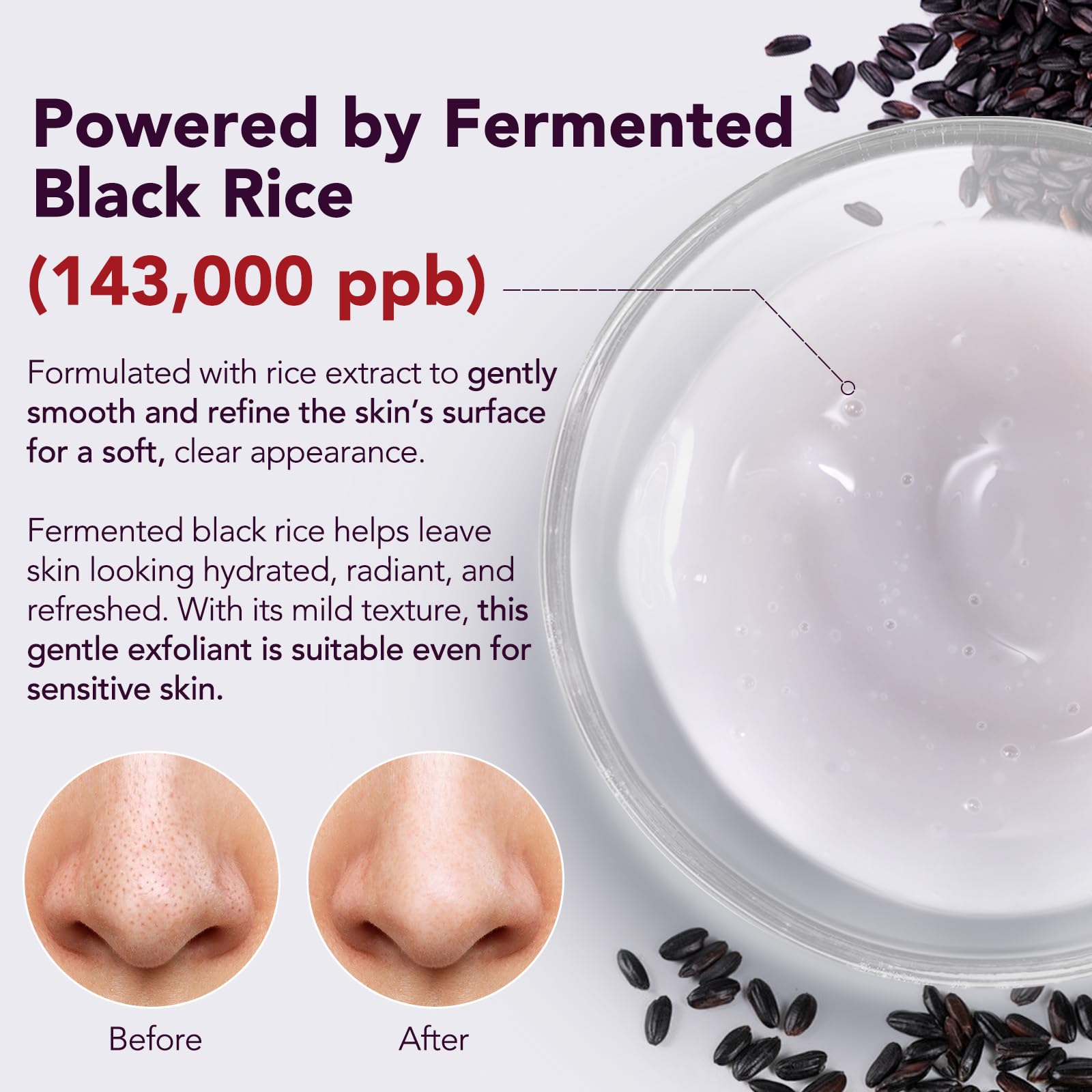 Benefits of OMZOK hyaluronic acid and niacinamide rice ampoule.