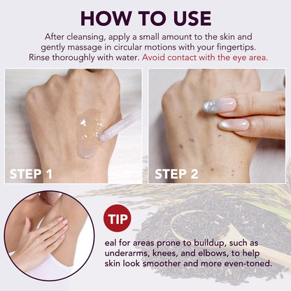 Before and after results visualization using OMZOK glow rice peeling ampoule.