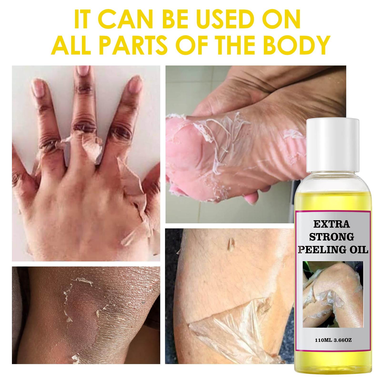 Yafusipe extra strong yellow body peeling oil for dark skin hyperpigmentation