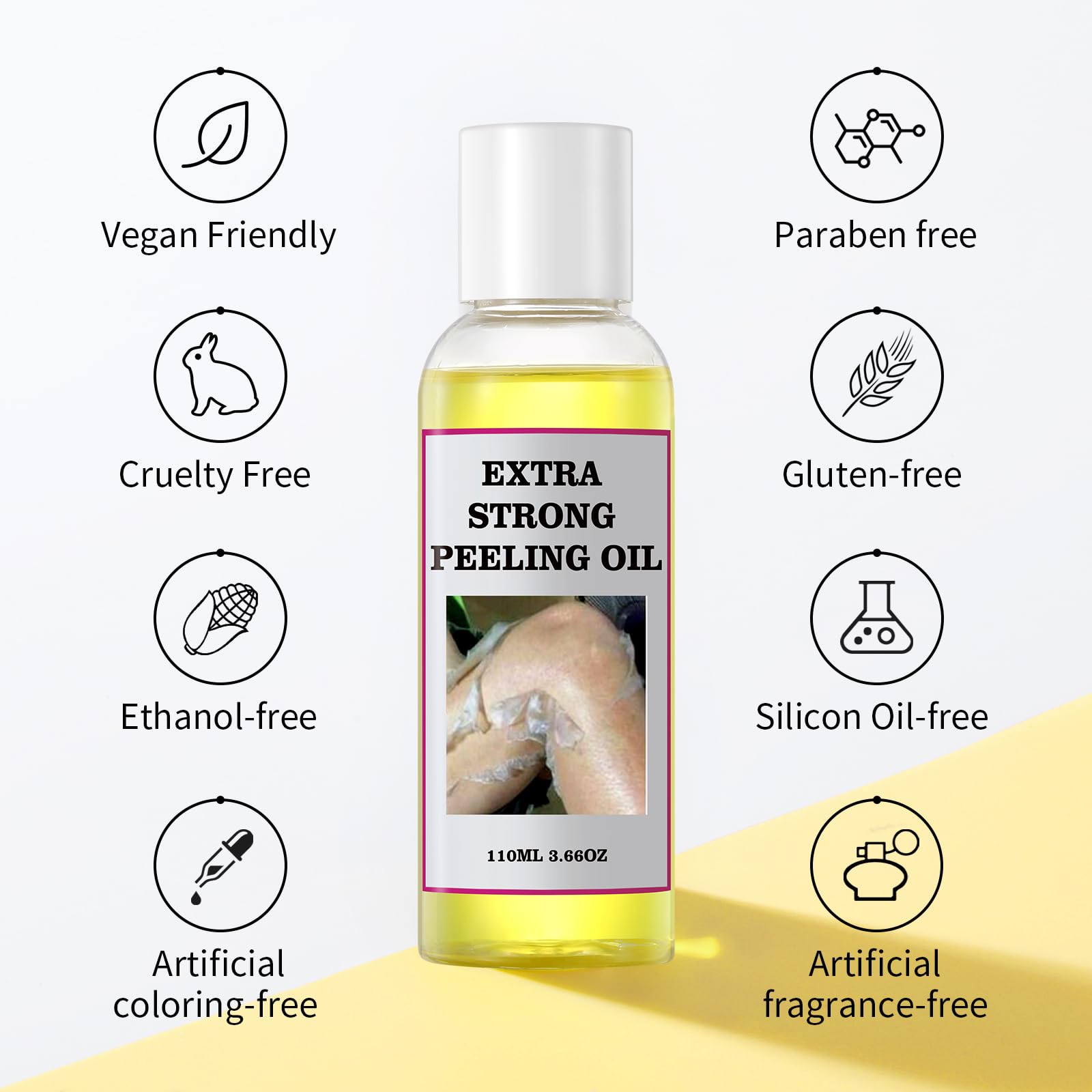 Yafusipe 3.66 ounce bottle showing active ingredients salicylic acid and hyaluronic acid