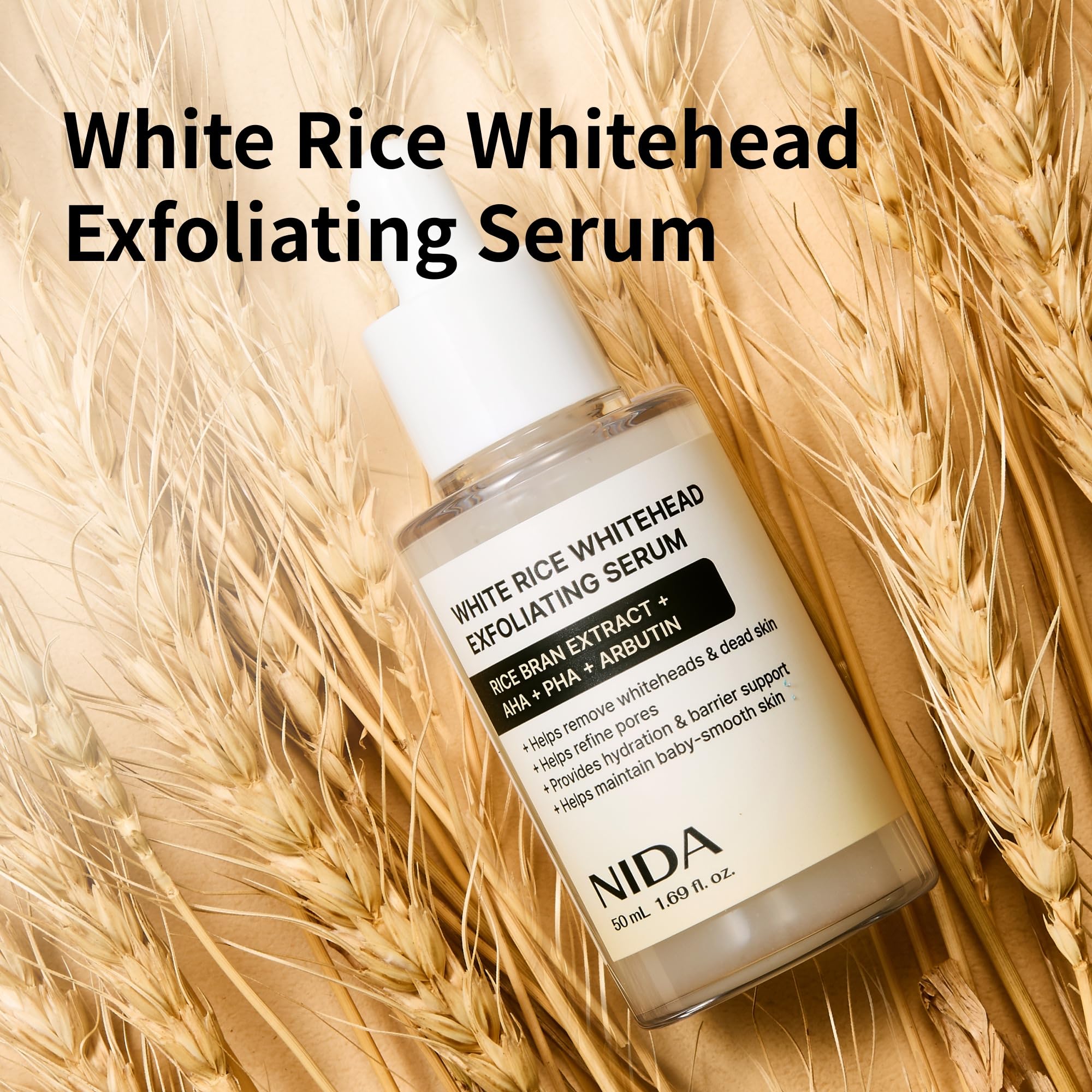 NIDA White Rice daily soft exfoliating face scrub packaging details