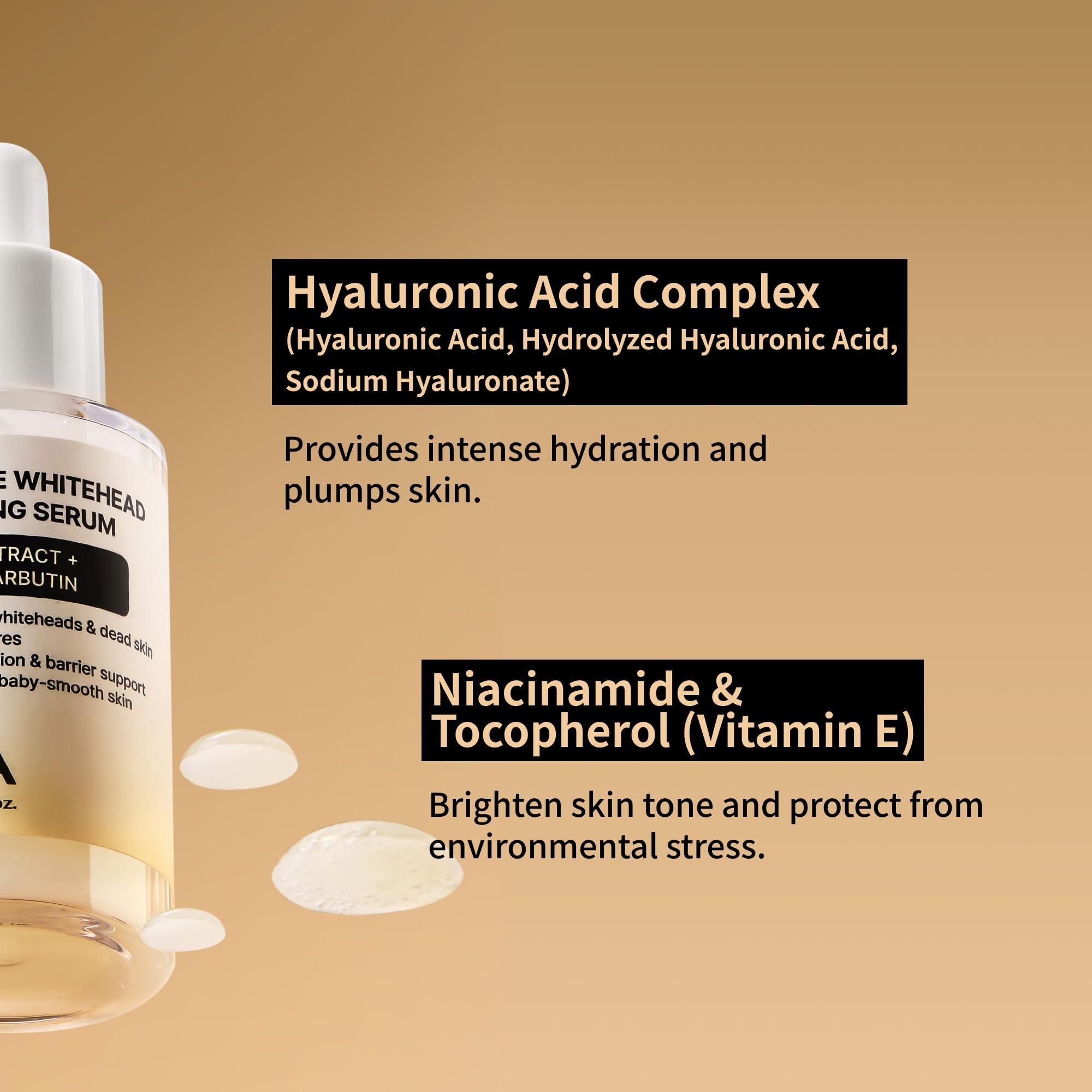 NIDA White Rice brightening serum with AHA and PHA ingredients