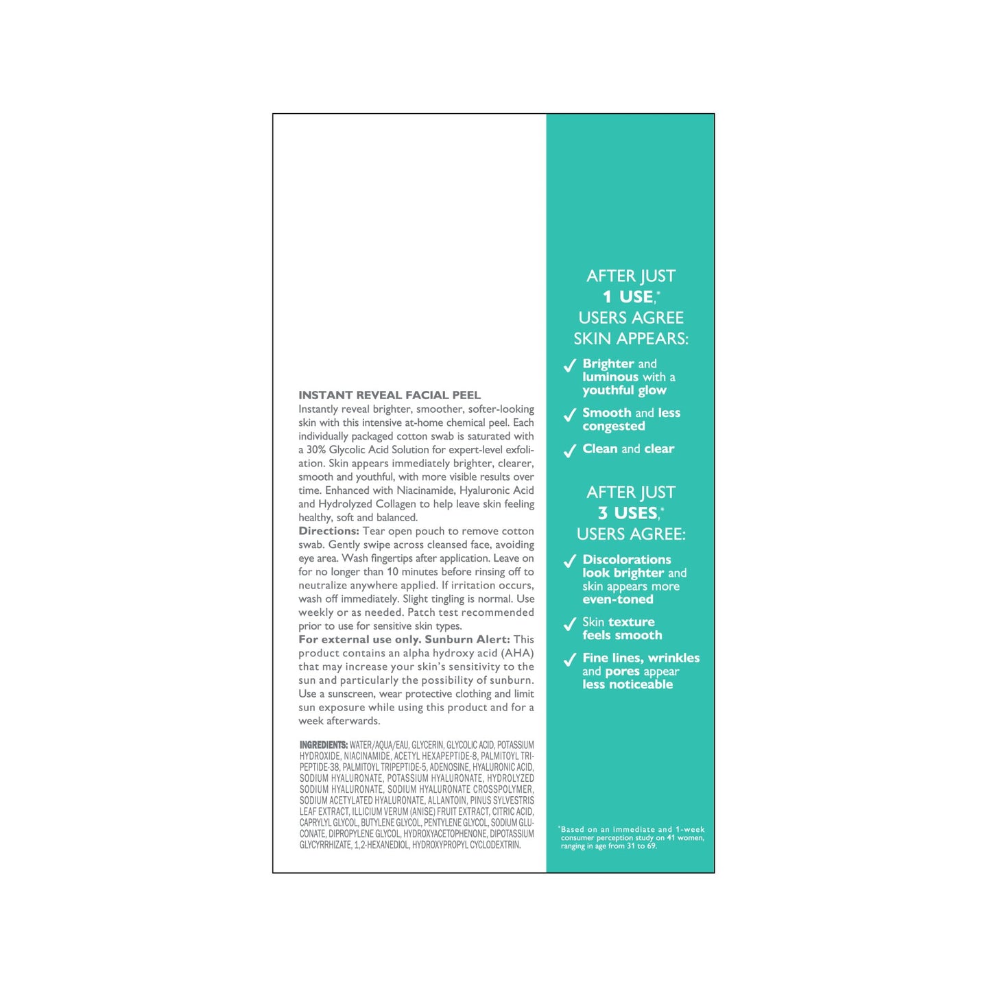 Peter Thomas Roth 30 percent glycolic acid chemical peel individual packet